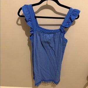 Vineyard Vines Blue Ruffle Dress